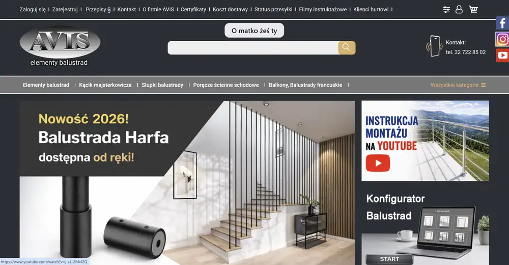 Elementy Balustrad AVIS - wersja komputerowa