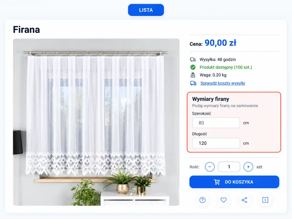Karta produktu
