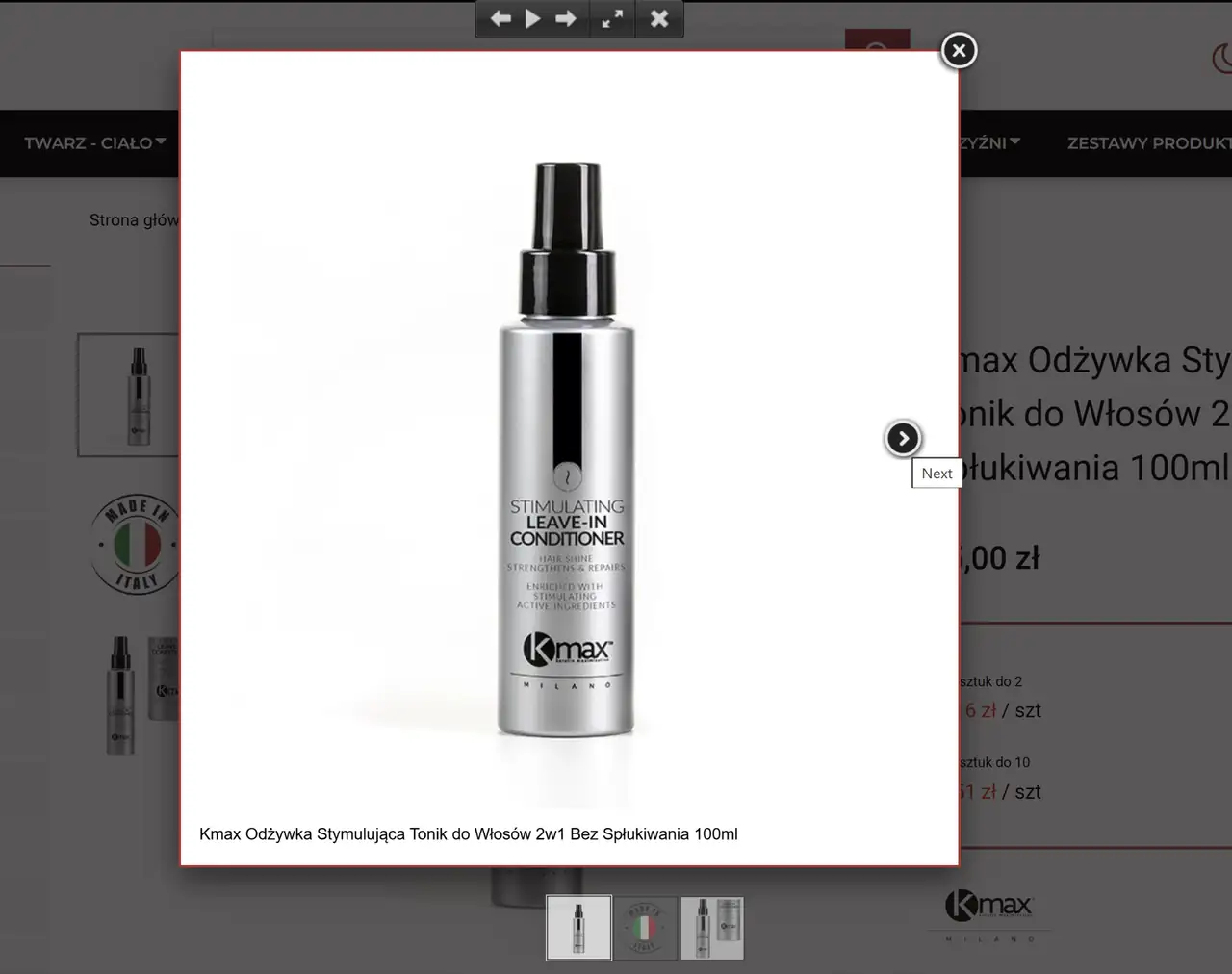Powiększenie zdjęć produktu