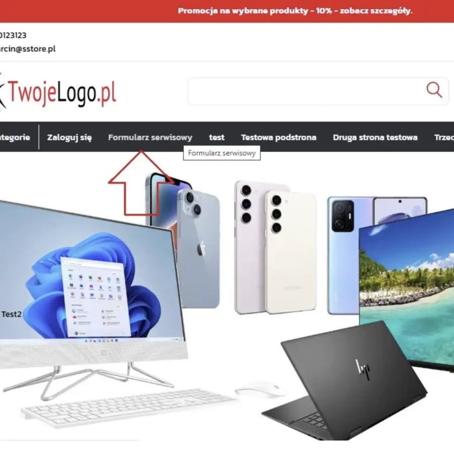 Elastyczne menu i formularze dodatkowe