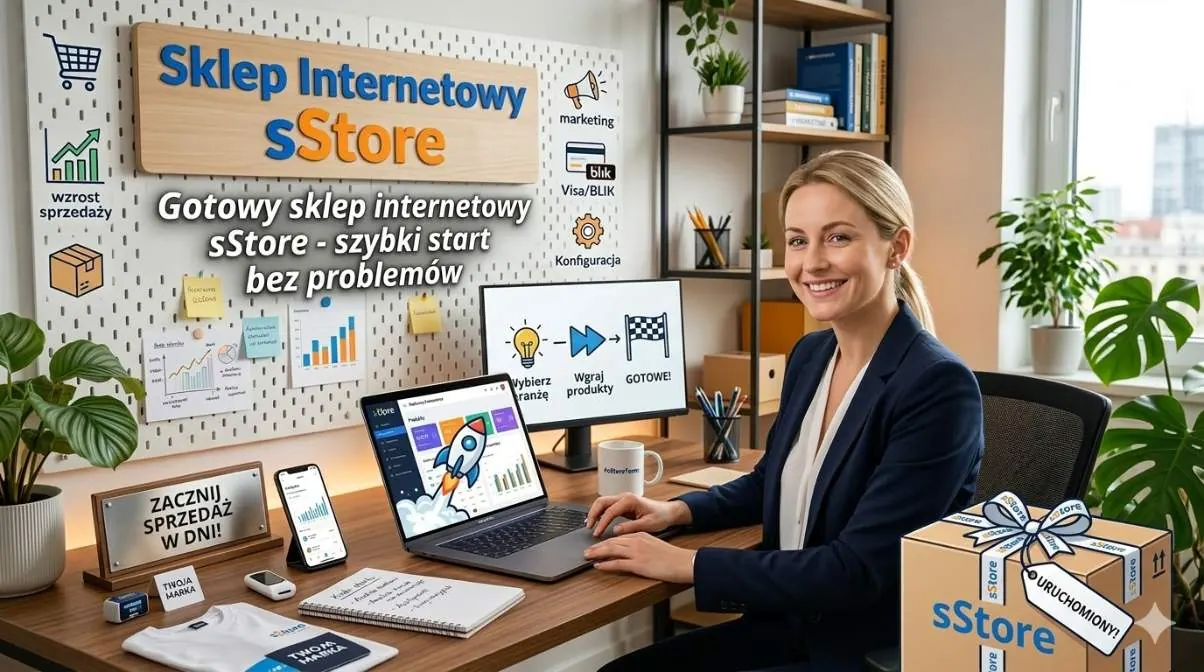 Ilustracja: Gotowy sklep internetowy sStore - szybki start bez problemów