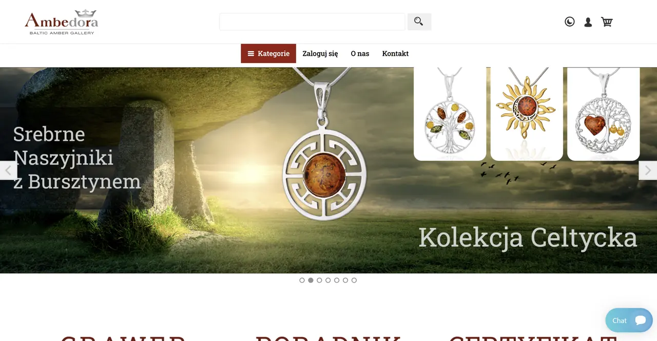 Art srebro - pełny podgląd sklepu z logo Ambedora